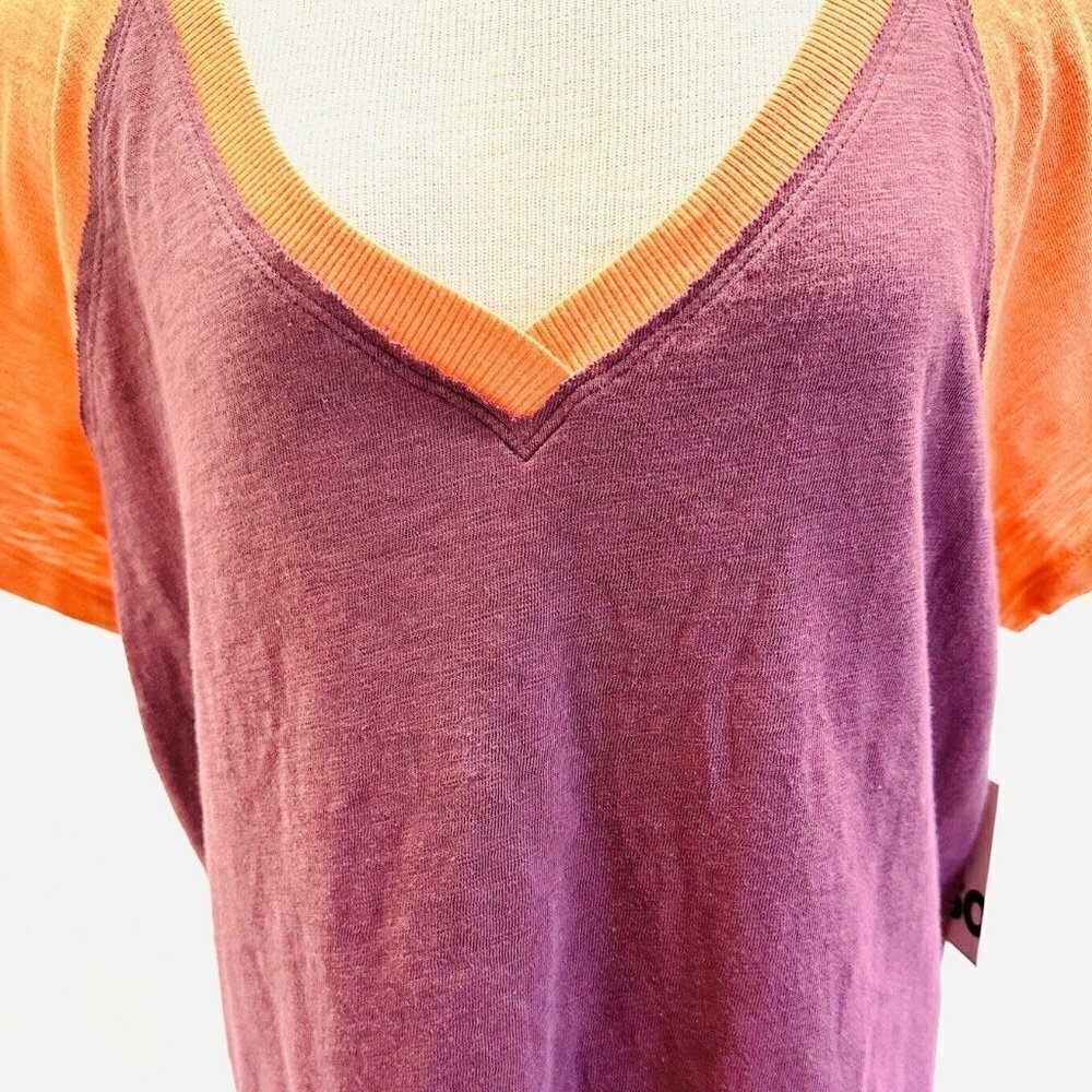 NWT SO GOODS FOR LIFE Juniors Short Sleeve Pullover V-Neck Blue Shirt Size XXL - Picture 4 of 10